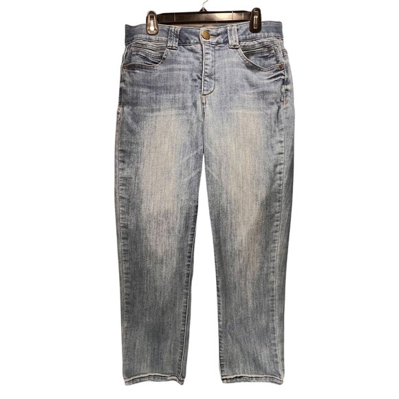 Democracy Blue Jeans Ab Technology Stretch Denim Womens Sz 10 Pockets - Picture 2 of 16